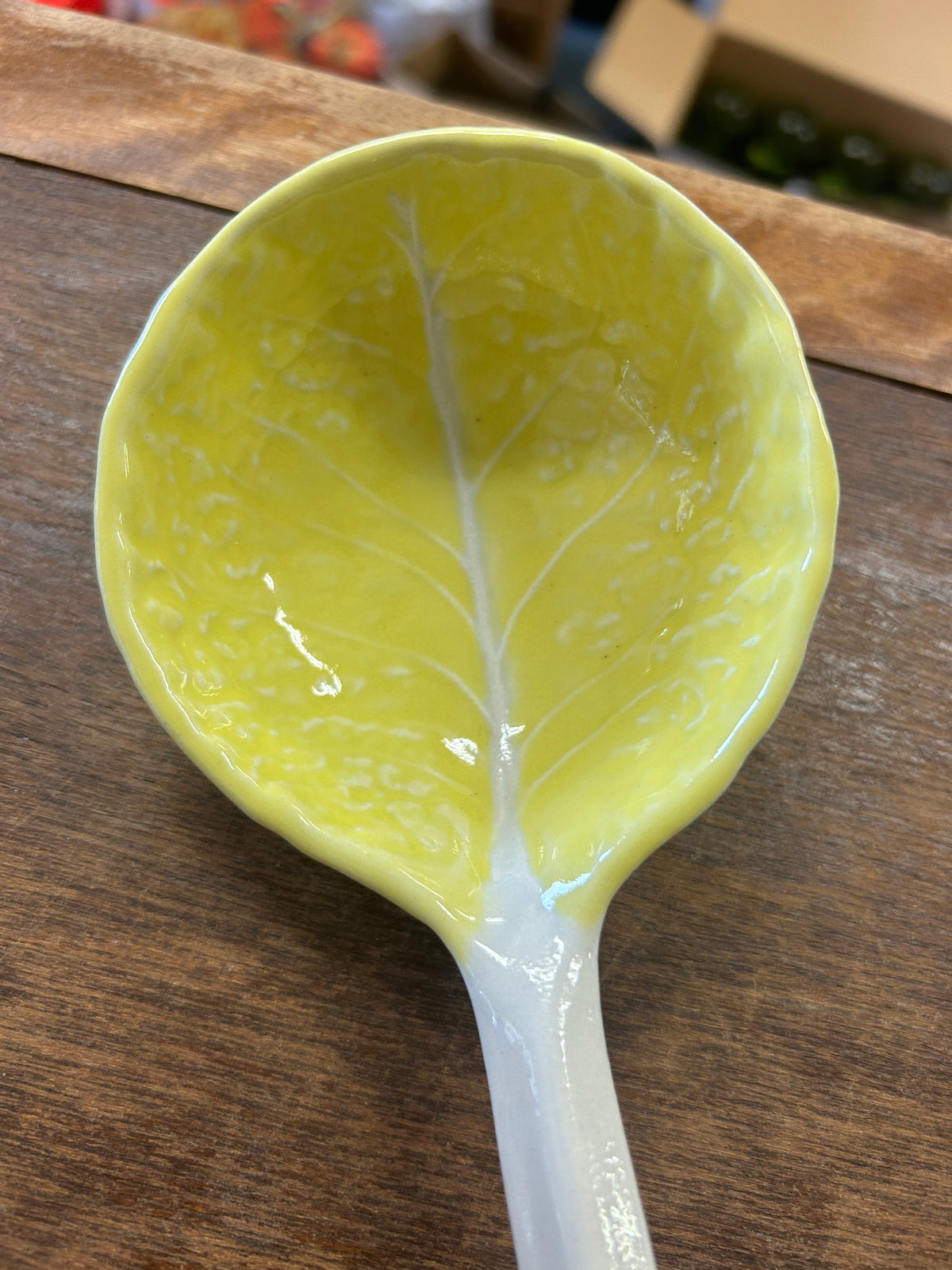 Yellow Cabbage Spoon, 12"