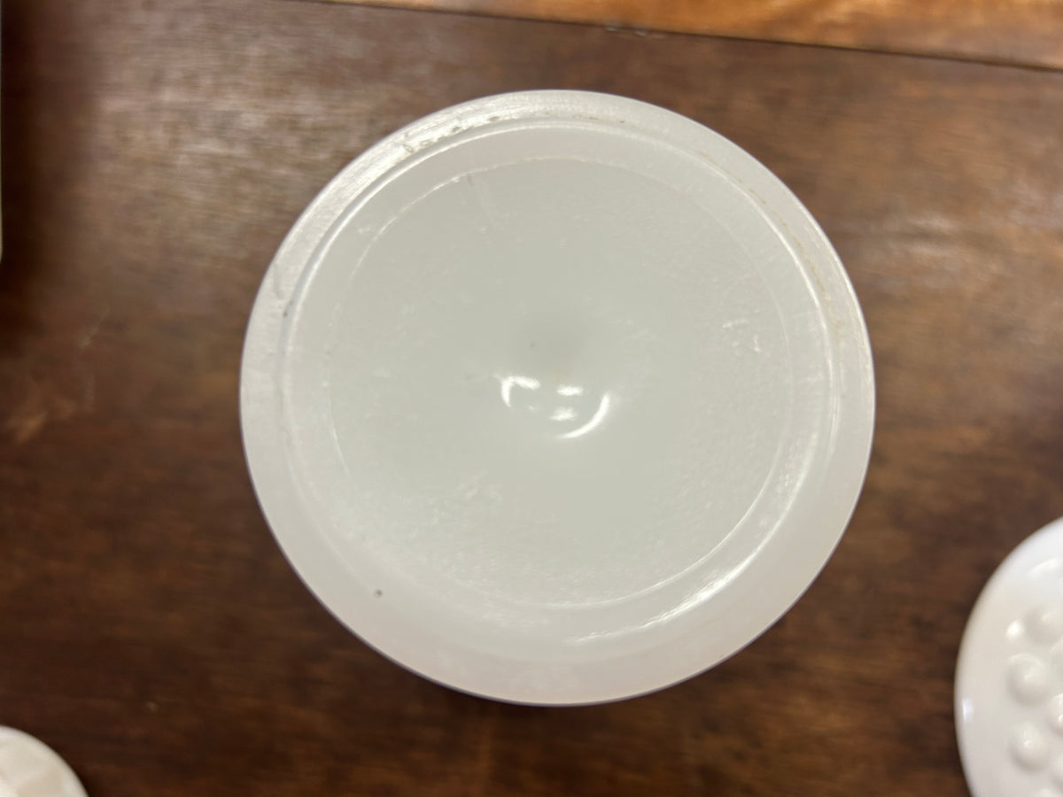 White Anchor Hocking Hobnail Milk Glass Goblet, 5 1/2"