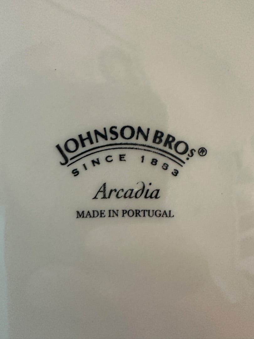 Yellow Johnson Bros Basketweave Bowl, 11"