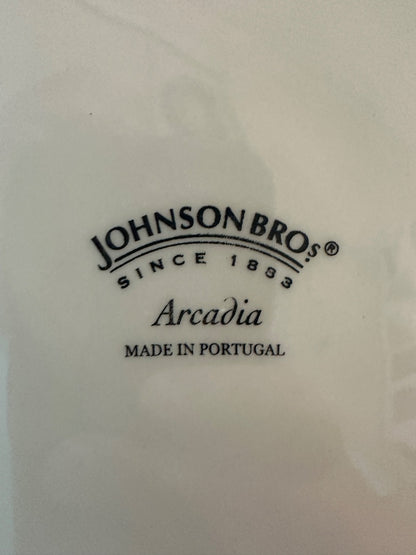 Yellow Johnson Bros Basketweave Bowl, 11"