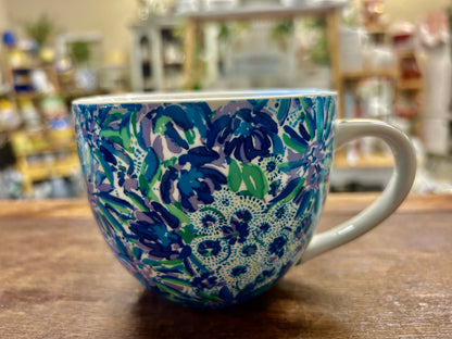 Multicolor Lilly Pulitzer Flowers Mug, 3 1/4"