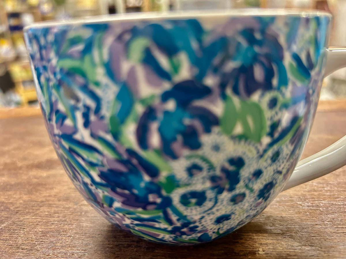 Multicolor Lilly Pulitzer Flowers Mug, 3 1/4"