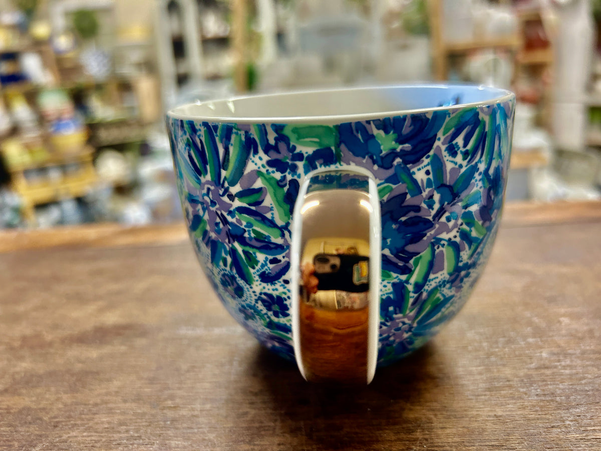 Multicolor Lilly Pulitzer Flowers Mug, 3 1/4"
