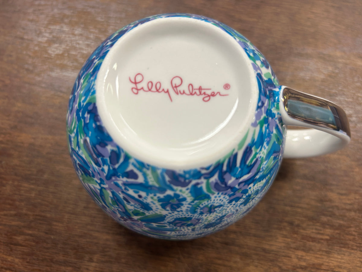 Multicolor Lilly Pulitzer Flowers Mug, 3 1/4"