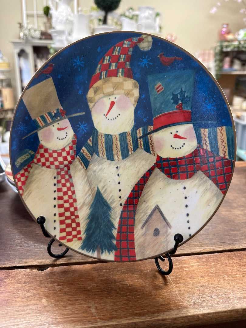 Snowman Plate, 8 1/4"