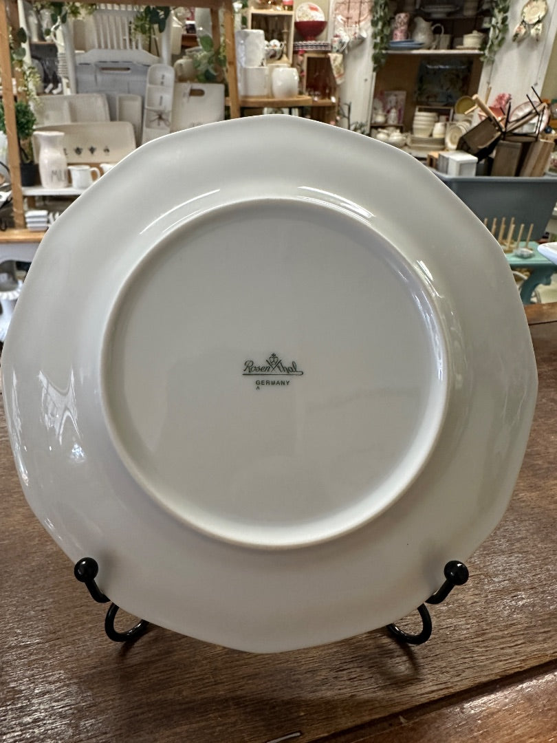 White Rosenthal Continental Maria Plate Germany, 7.75"