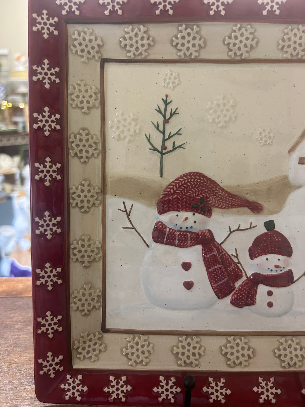 Cranberry St Nicholas Square Winter Wishes Snowman Plate, 11"