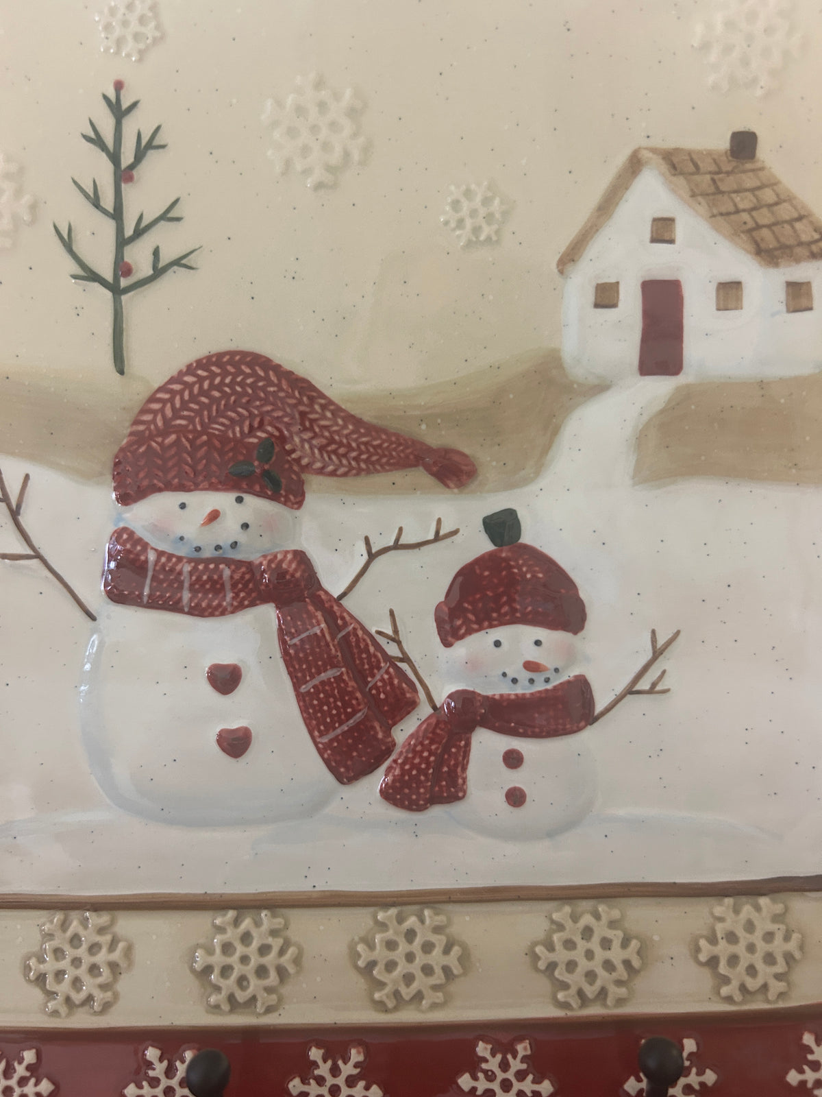 Cranberry St Nicholas Square Winter Wishes Snowman Plate, 11"