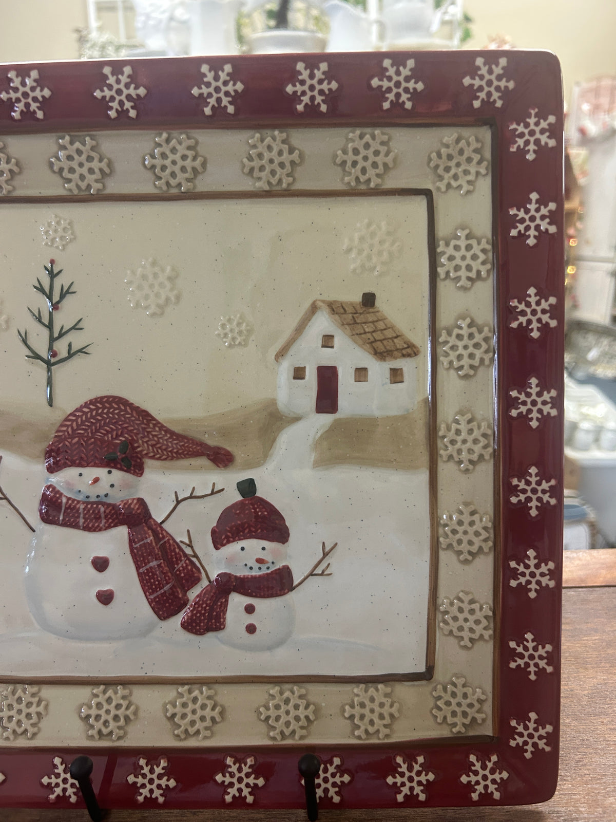 Cranberry St Nicholas Square Winter Wishes Snowman Plate, 11"
