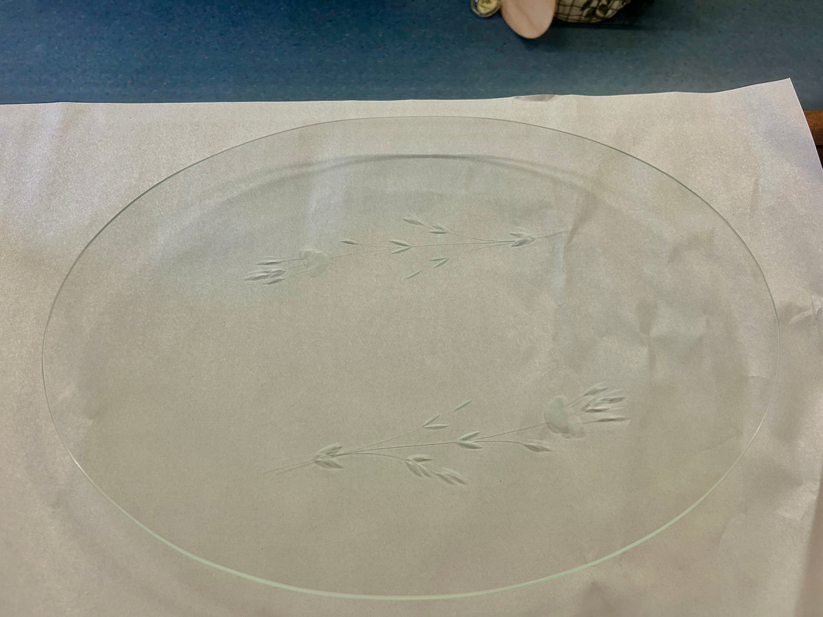 Clear Princess House Heritage Oval Platter, 18 1/2"