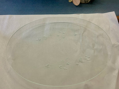 Clear Princess House Heritage Oval Platter, 18 1/2"