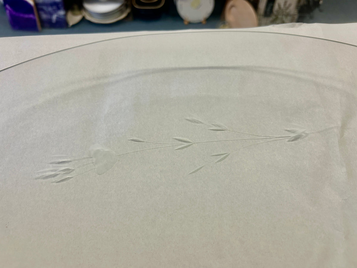 Clear Princess House Heritage Oval Platter, 18 1/2"