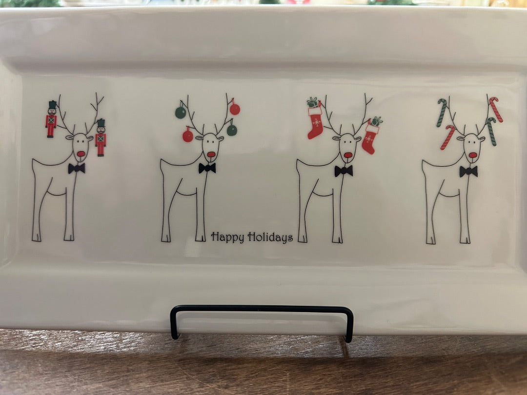 BIA Rudy Happy Holidays Platter, 14.5" x 7"