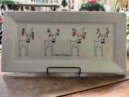 BIA Rudy Happy Holidays Platter, 14.5" x 7"