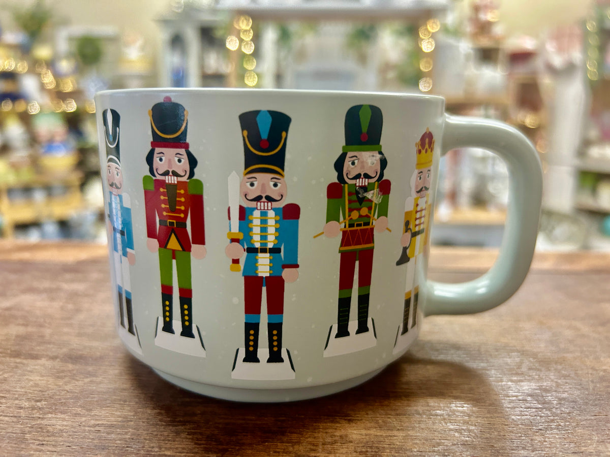 Multicolor Holly & Joy Nutcracker Christmas Mug, 3 1/2"