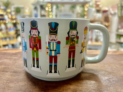Multicolor Holly & Joy Nutcracker Christmas Mug, 3 1/2"