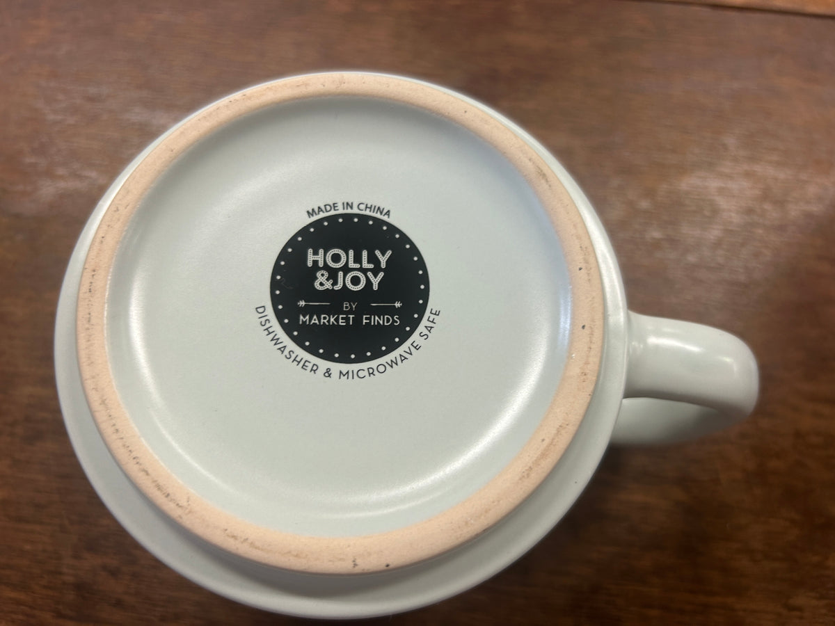 Multicolor Holly & Joy Nutcracker Christmas Mug, 3 1/2"
