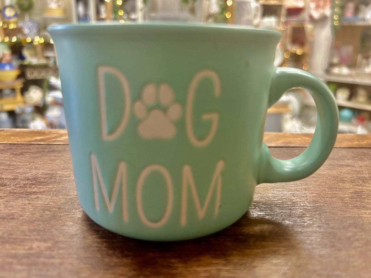 Green St Nicholas Square Dog Mom Mug, 3 1/4"
