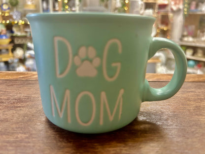 Green St Nicholas Square Dog Mom Mug, 3 1/4"