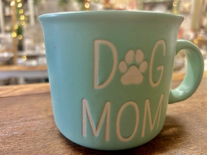 Green St Nicholas Square Dog Mom Mug, 3 1/4"