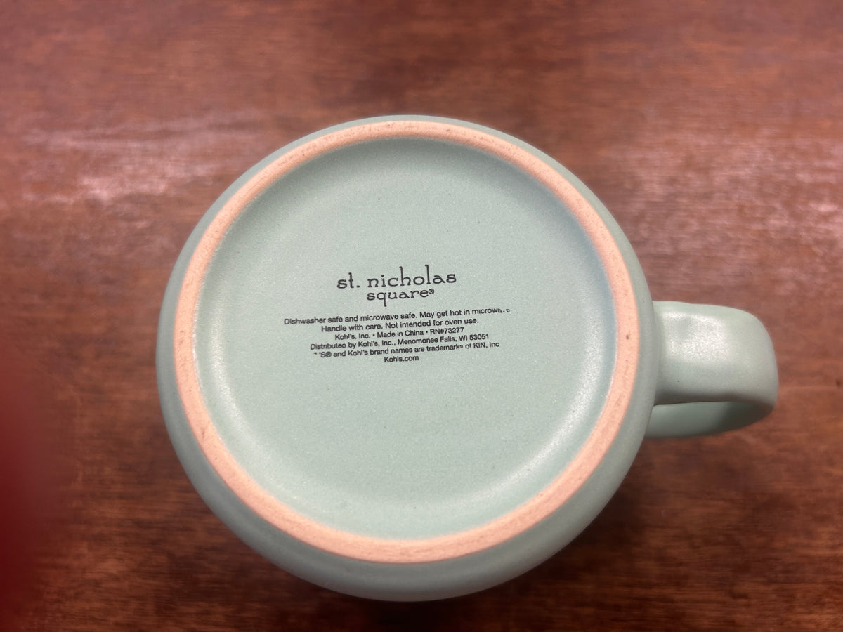 Green St Nicholas Square Dog Mom Mug, 3 1/4"
