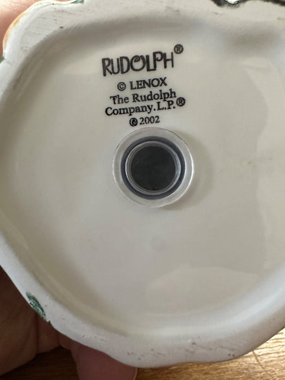 Lenox Rudolph ©2002 stamp on ceramic salt or pepper shaker base
