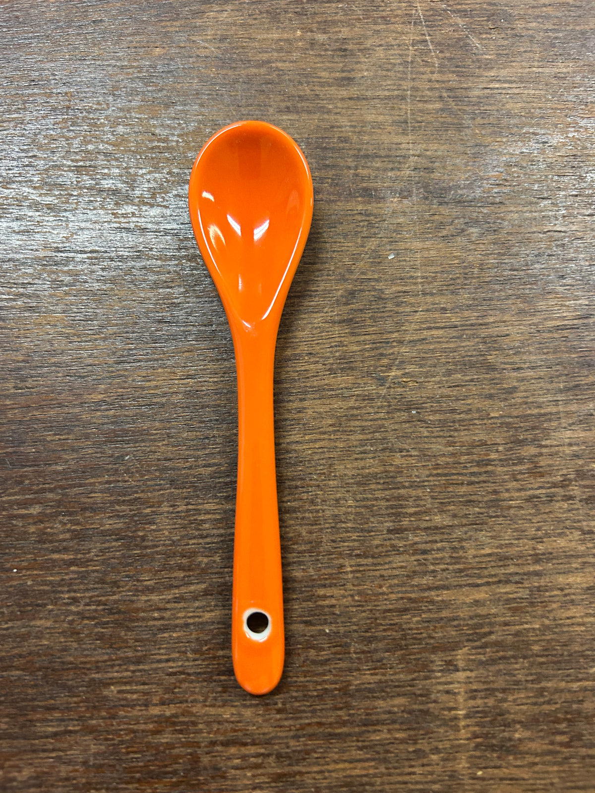 NEW Orange Ceramic Spoon, 4 3/4"