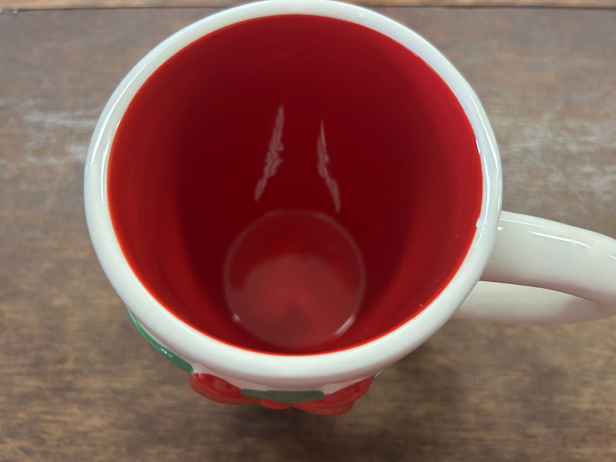 Red Green White Barnes & Noble Elf on the Shelf Mug, 4 1/2"