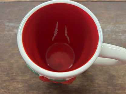 Red Green White Barnes & Noble Elf on the Shelf Mug, 4 1/2"