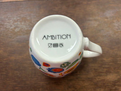 Multicolor Ambition Flower Polish Flower Mug, 4 1/4" tall