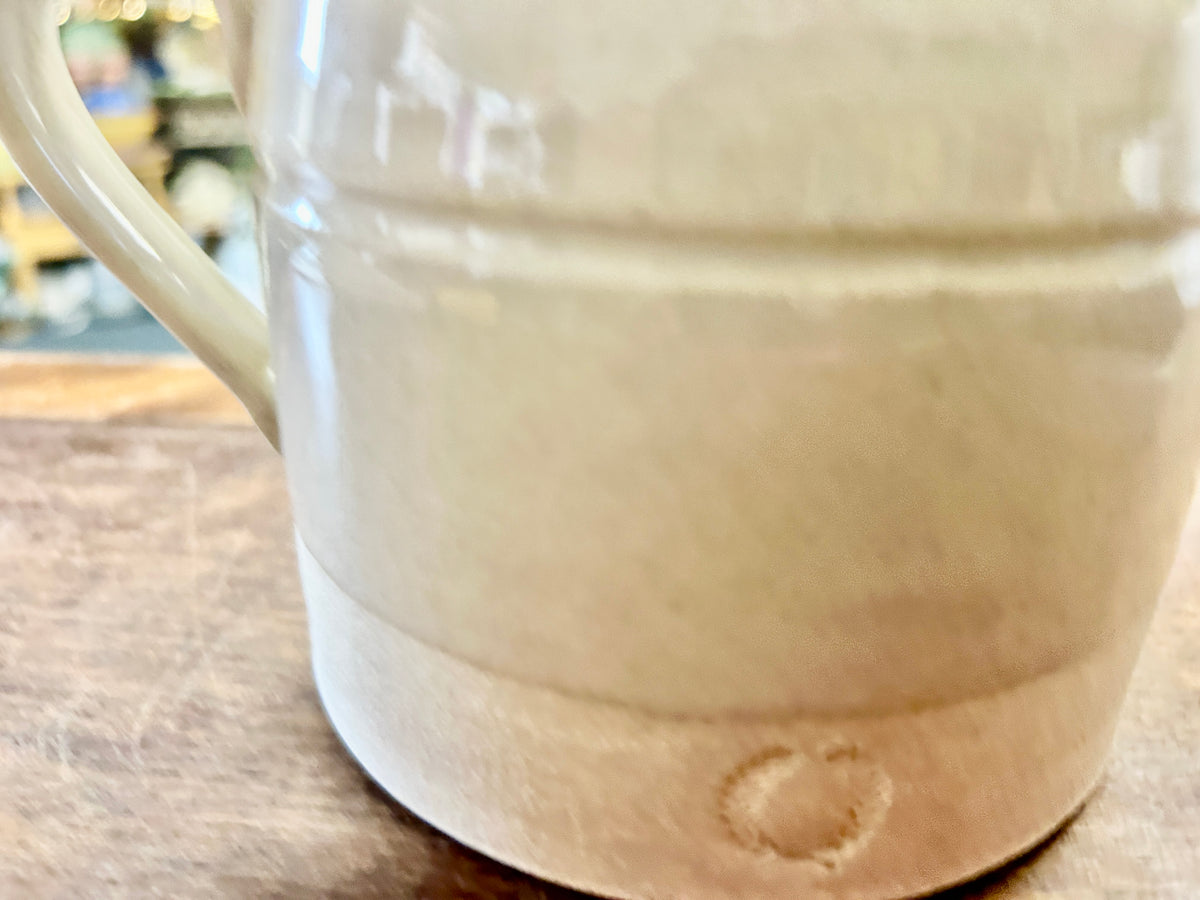 Cream Farmhouse Pottery NEW Crock Vase Jug, 4 1/2"