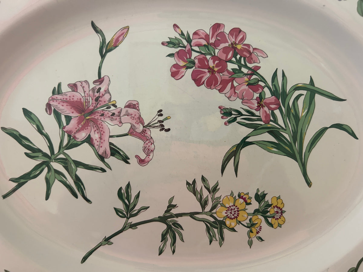 Multicolor International Tableworks Terrace Blossoms Platter, 14"