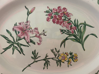 Multicolor International Tableworks Terrace Blossoms Platter, 14"