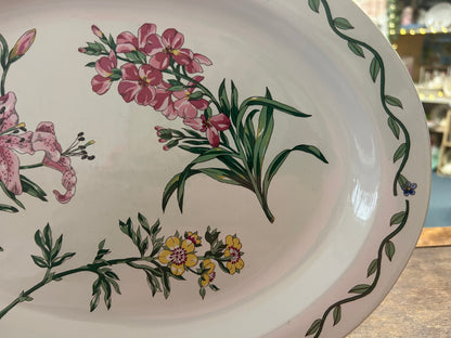 Multicolor International Tableworks Terrace Blossoms Platter, 14"