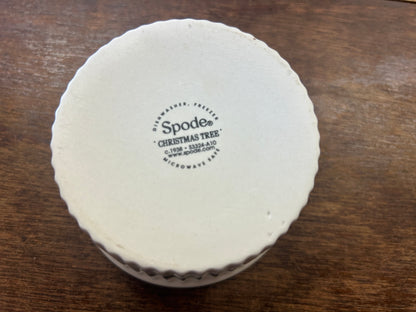 Red Green White Spode Christmas Tree Ramekin Bowl, 4"