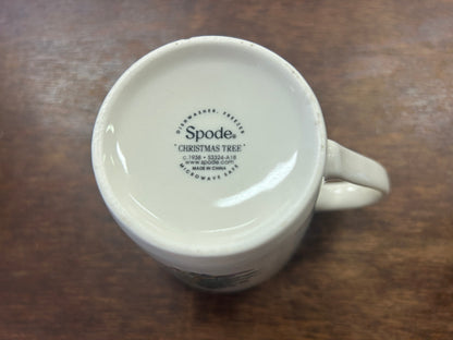 Red Green White Spode Christmas Tree Peppermint Mug, 4 1/2"