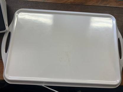 Red Green White Spode Christmas Tree Melamine Tray, 19"