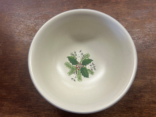 Cream & Green Pfaltzgraff Christmas Heirloom Bowl, 6"