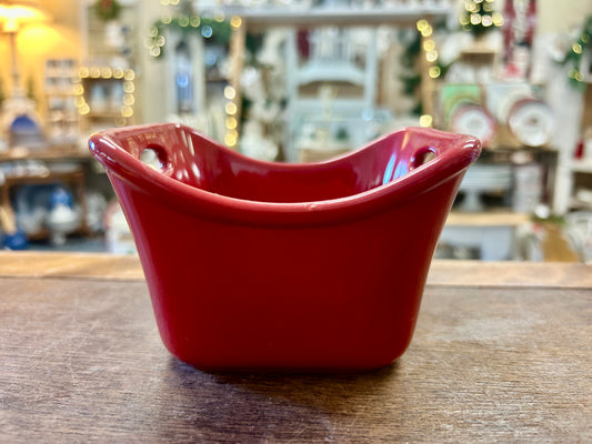 Rachael Ray Square Red Bowl w/ Handles, 10 ounces