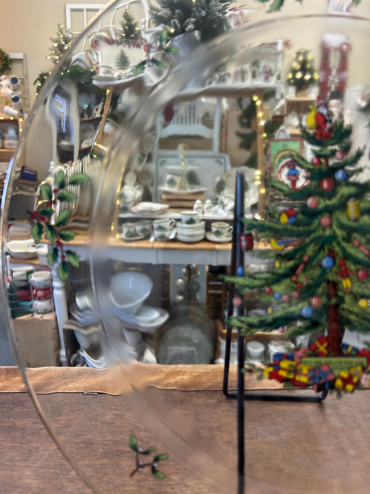 Spode Christmas Tree Clear Platter, 13"
