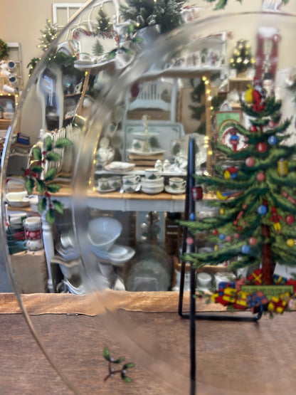 Spode Christmas Tree Clear Platter, 13"