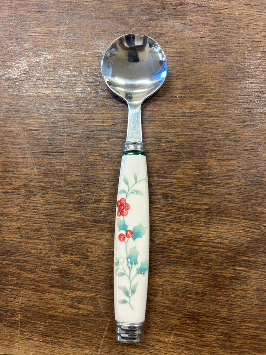 Red Green White Pfaltzgraff Winterberry Spoon, 6 1/4"