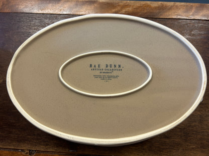 White Rae Dunn STUFFING Baker Casserole, 11"