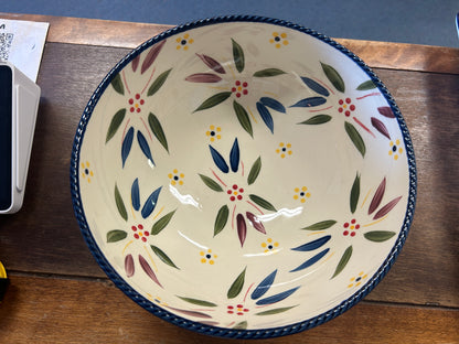 Multicolor Temptations Old World Pedestal Bowl, 8 3/4"