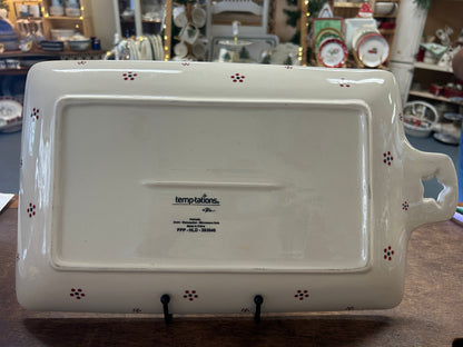 Red White Blue Temptations Patriotic Rectangle Platter, 16 1/4"