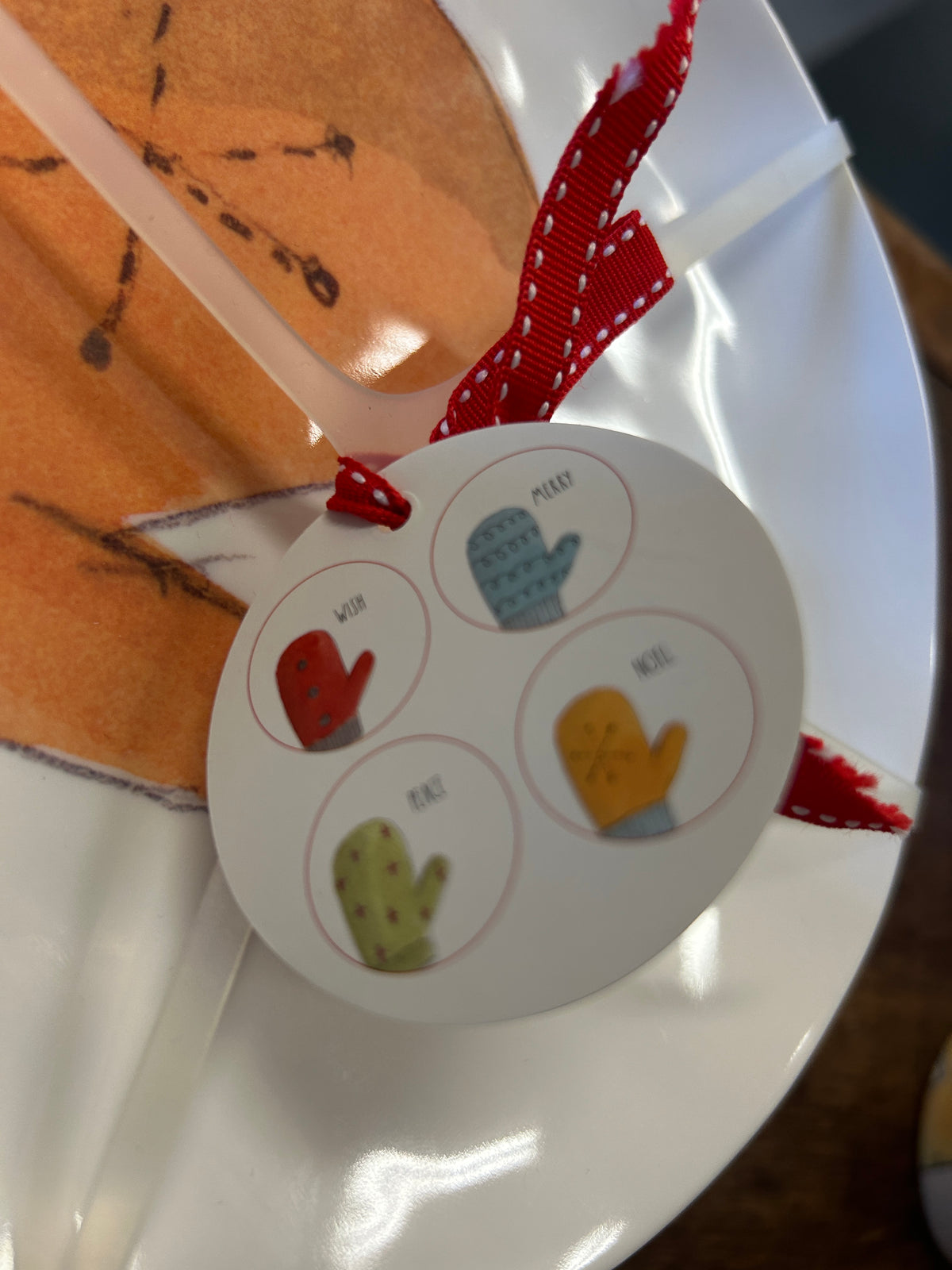 Multicolor Rae Dunn NEW Christmas Melamine Plates 4, 8"