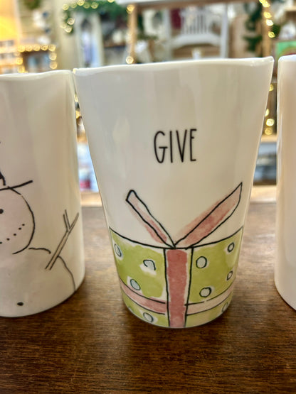Multicolor Rae Dunn Melamine Christmas Cups 4, 5"