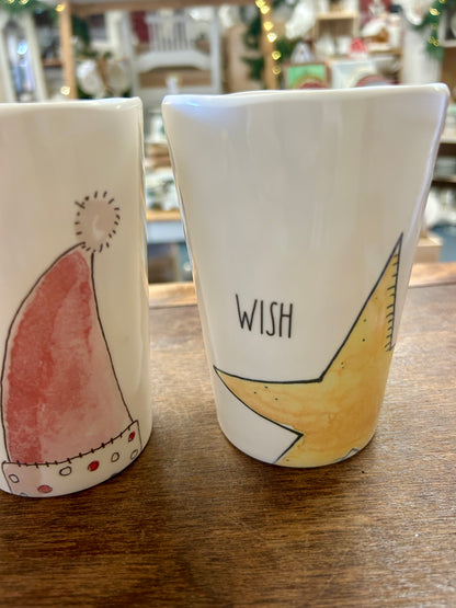 Multicolor Rae Dunn Melamine Christmas Cups 4, 5"