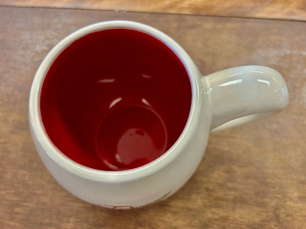 Red Green White Rae Dunn Home For The Holidays Mug, 4 1/2"