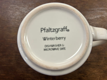 Red Green White Pfaltzgraff Winterberry Mug, 4"